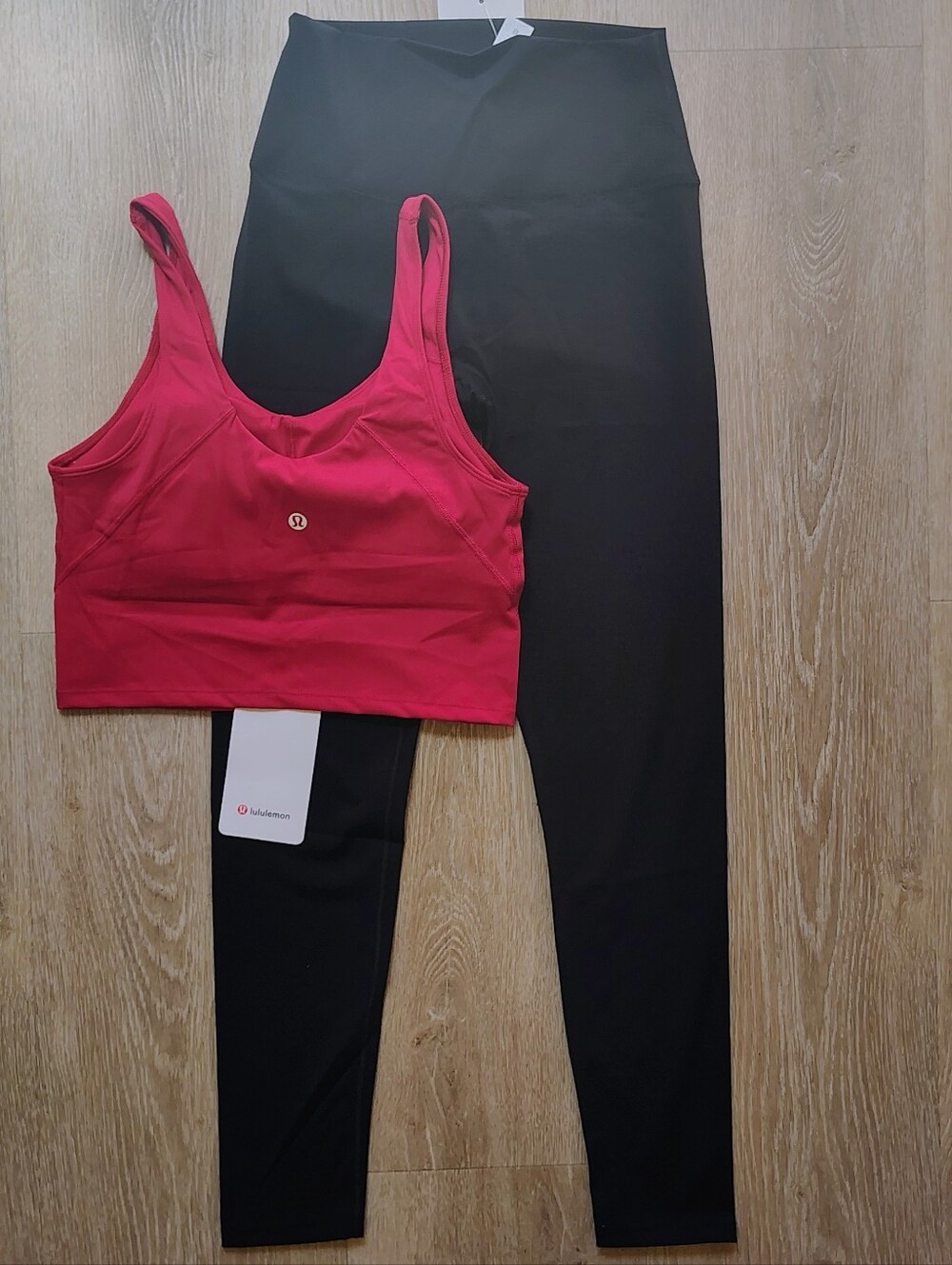 Lululemon Align Set (Pink Align Tank & Black Align Leggings Set.)